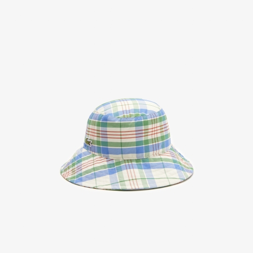 Women’s Lacoste Cotton Blend Checked Bucket Hat