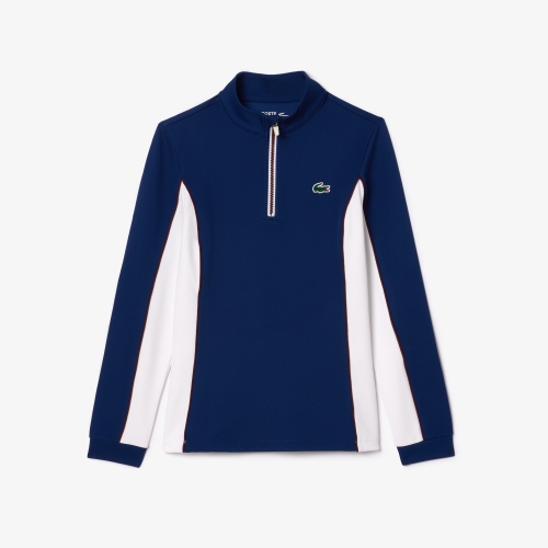 Slim Fit Contrast Sleeve Tennis Sweatshirt