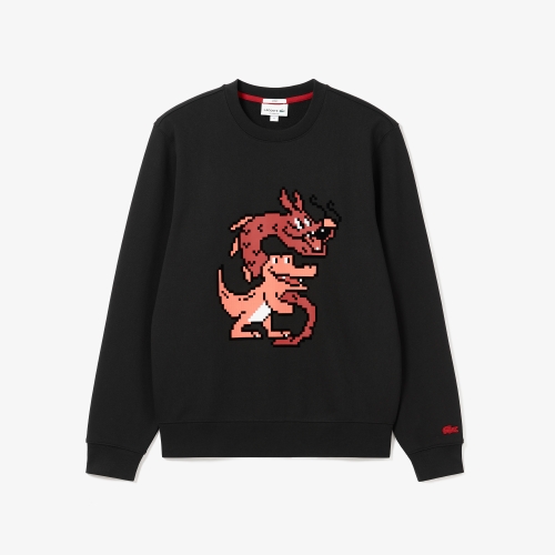 Dragon Print Unbrushed Fleece Sweatshirt