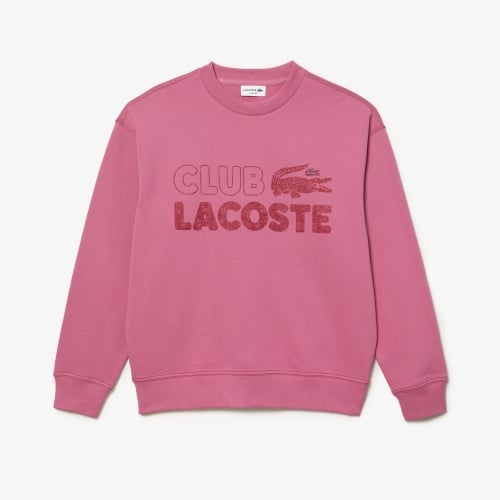 Men's Lacoste Round Neck Loose Fit Vintage Print Sweatshirt