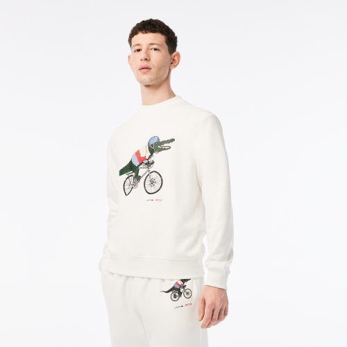 Men’s Lacoste x Netflix Organic Cotton Print Sweatshirt