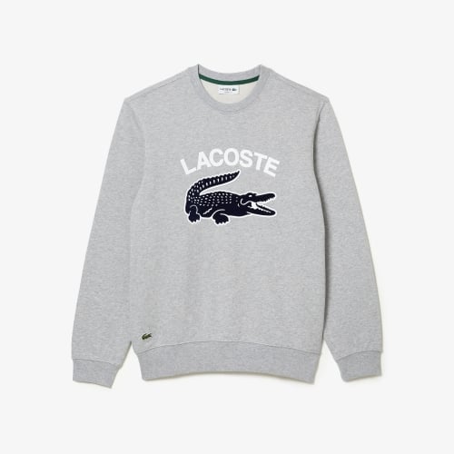 Men's Lacoste Crocodile Print Crew Neck Sweatshirt
