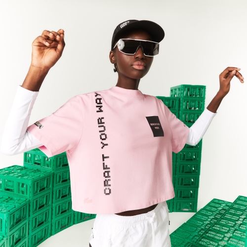 Women's Lacoste L!VE x Minecraft Short Organic Cotton T-Shirt