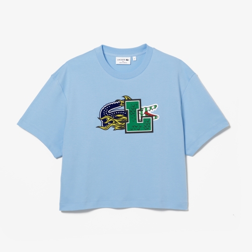 Women's Lacoste Holiday Oversized Fit Organic Cotton T-Shirt