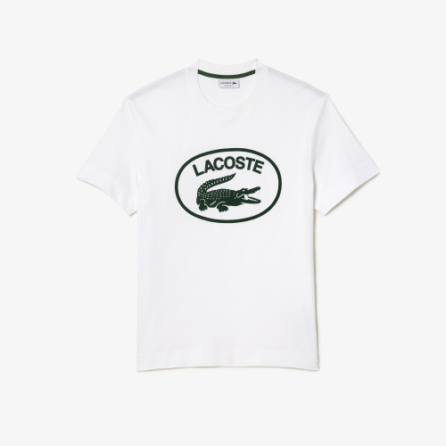 Men's Lacoste Relaxed Fit Tone-On-Tone Branded Cotton T-Shirt 