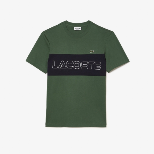 Lacoste Regular Fit Printed Colourblock T-shirt