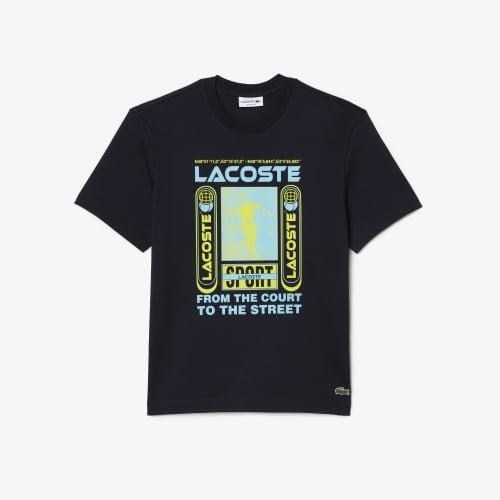 Cotton René Lacoste Print T-shirt