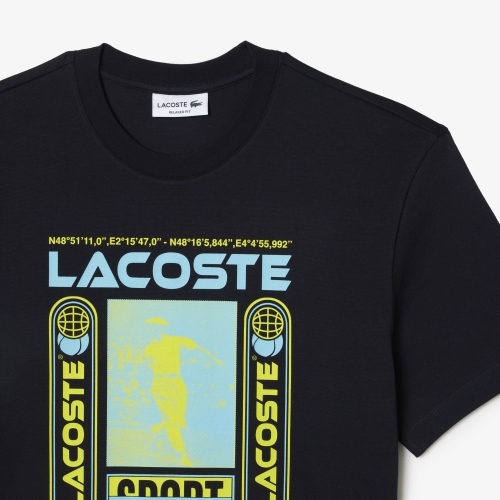 Cotton René Lacoste Print T-shirt
