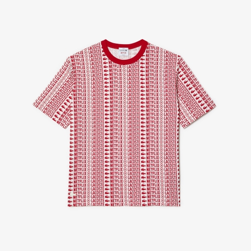 Unisex Lacoste x Netflix Loose Fit Printed T-shirt