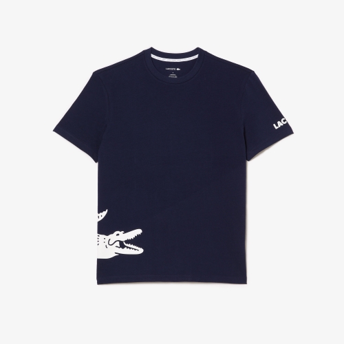 Men’s Lacoste Cotton Jersey Contrast Print T-shirt
