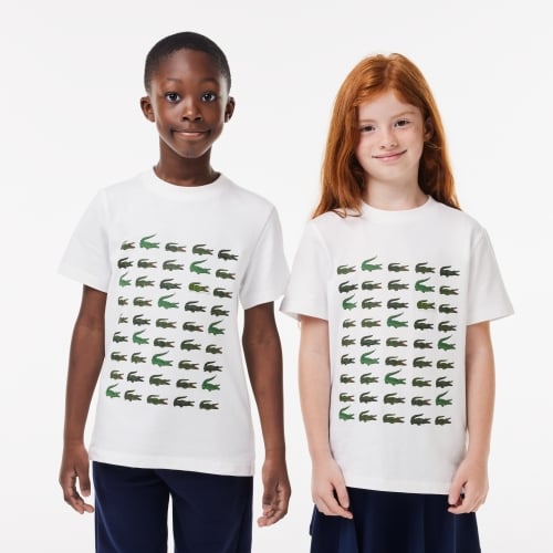 Crocodile Print Cotton T-shirt
