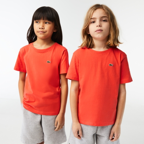 Kids Crew Neck Cotton Jersey T-shirt 