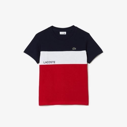 Boys' Lacoste Color-block Cotton Jersey T-shirt