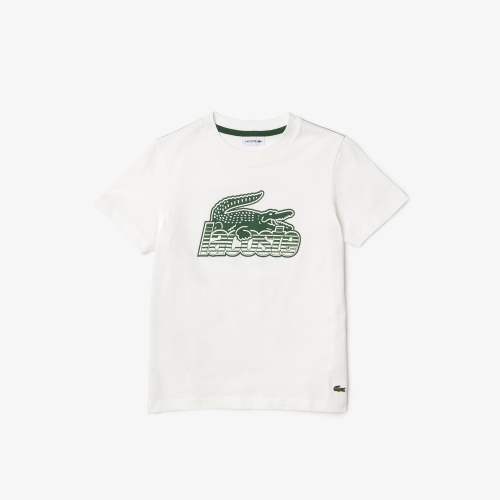 Kids’ Contrast Print Organic Cotton T-shirt