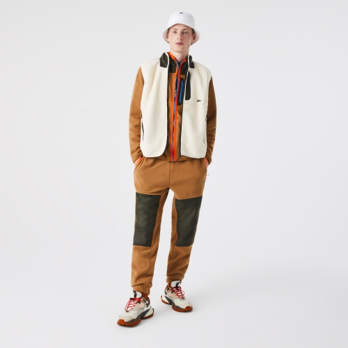 Men's Lacoste Color-Block Polar Fleece Trackpants
