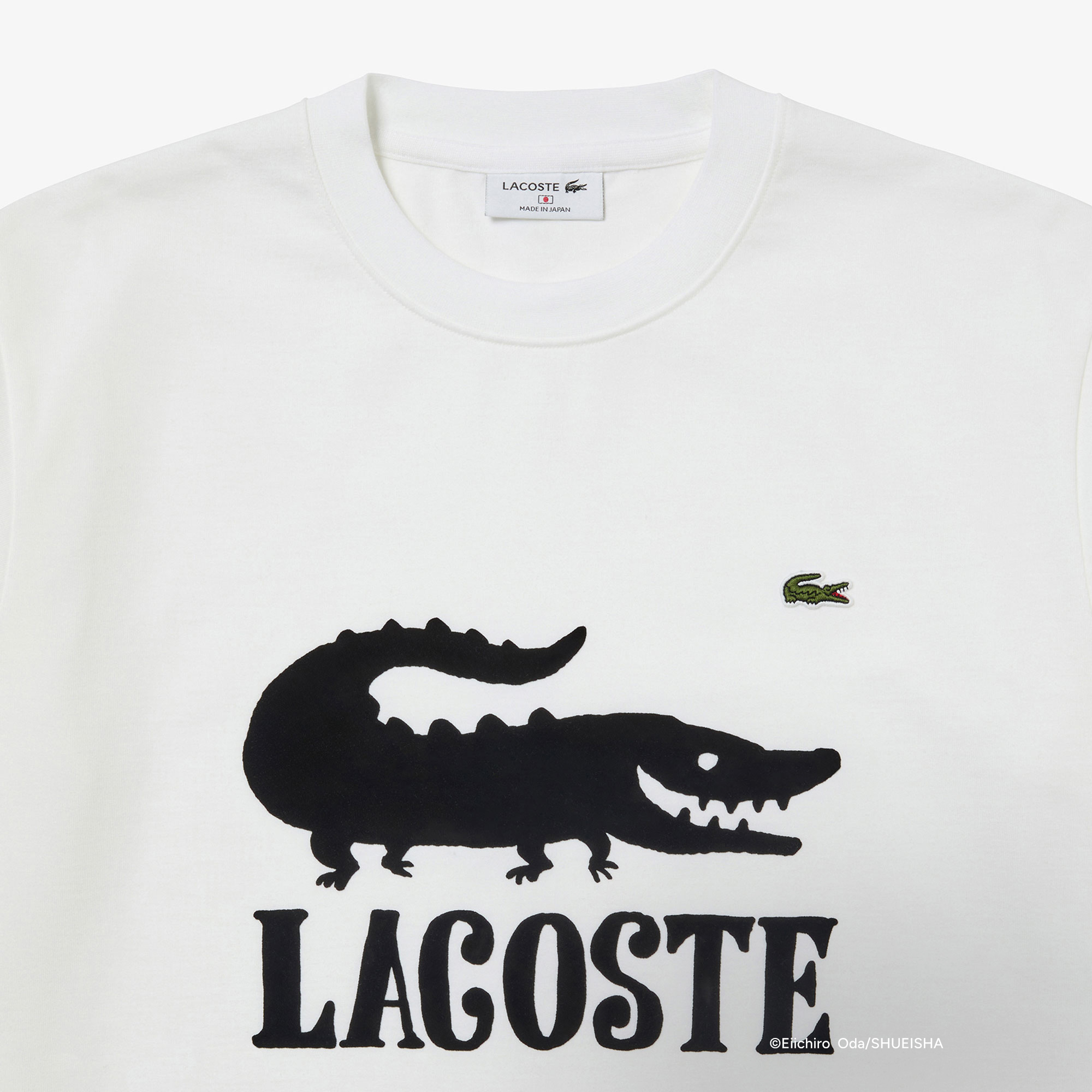 Lacoste X One Piece Logo Printed T-Shirt in White • 001 – Lacoste